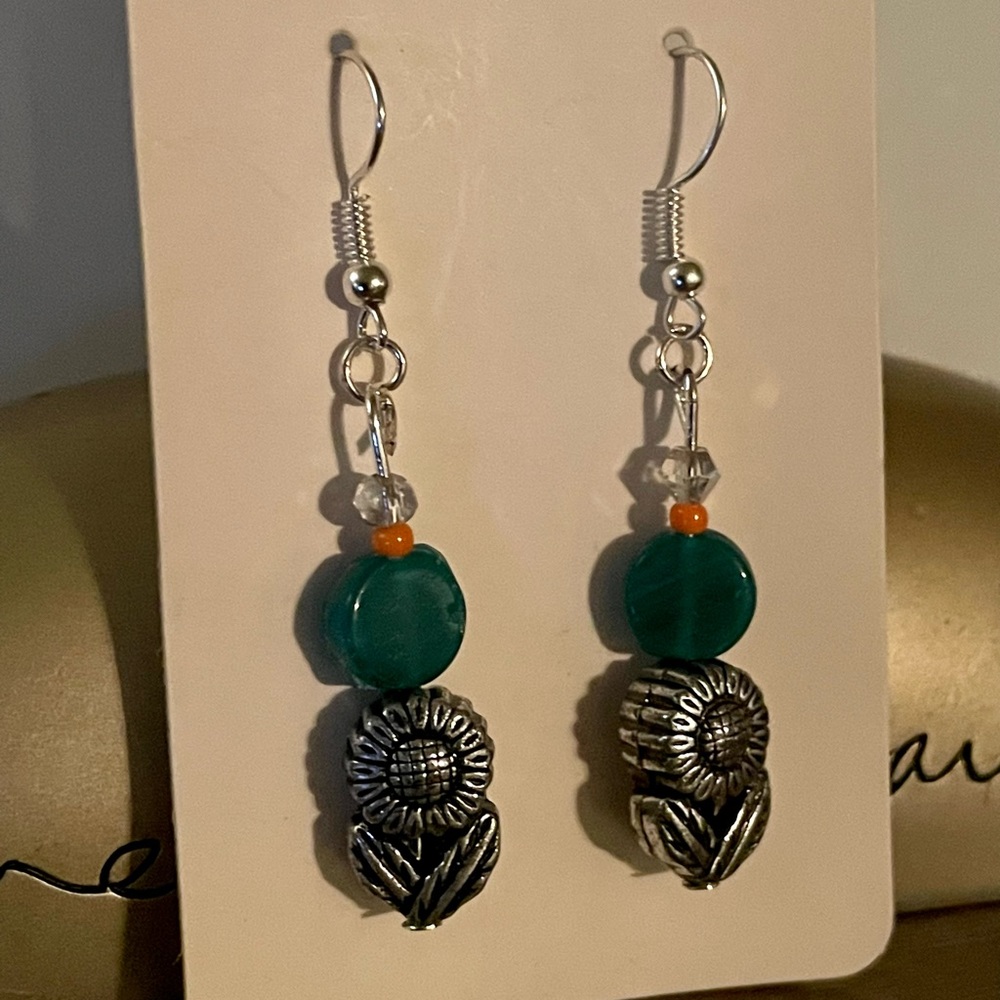 Silver Sunflower Earring’s